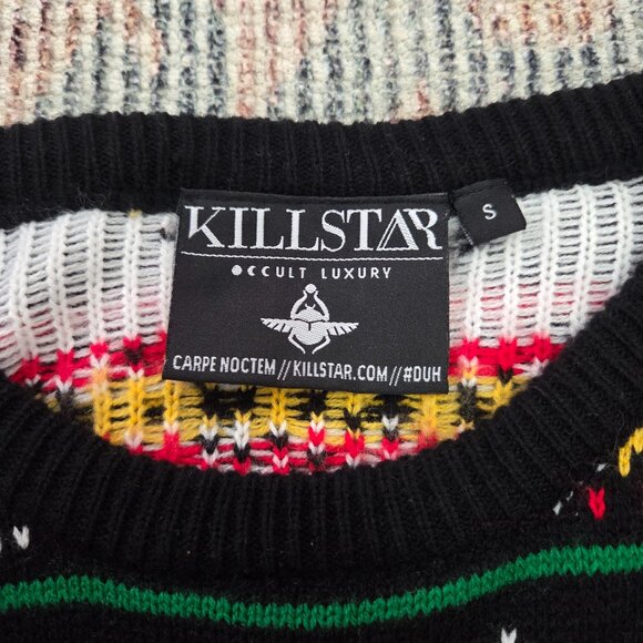 Killstar Alien Christmas Sweater, Unisex Size S - Picture 3 of 4